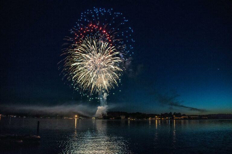 Fireworks over South Padre Island waters